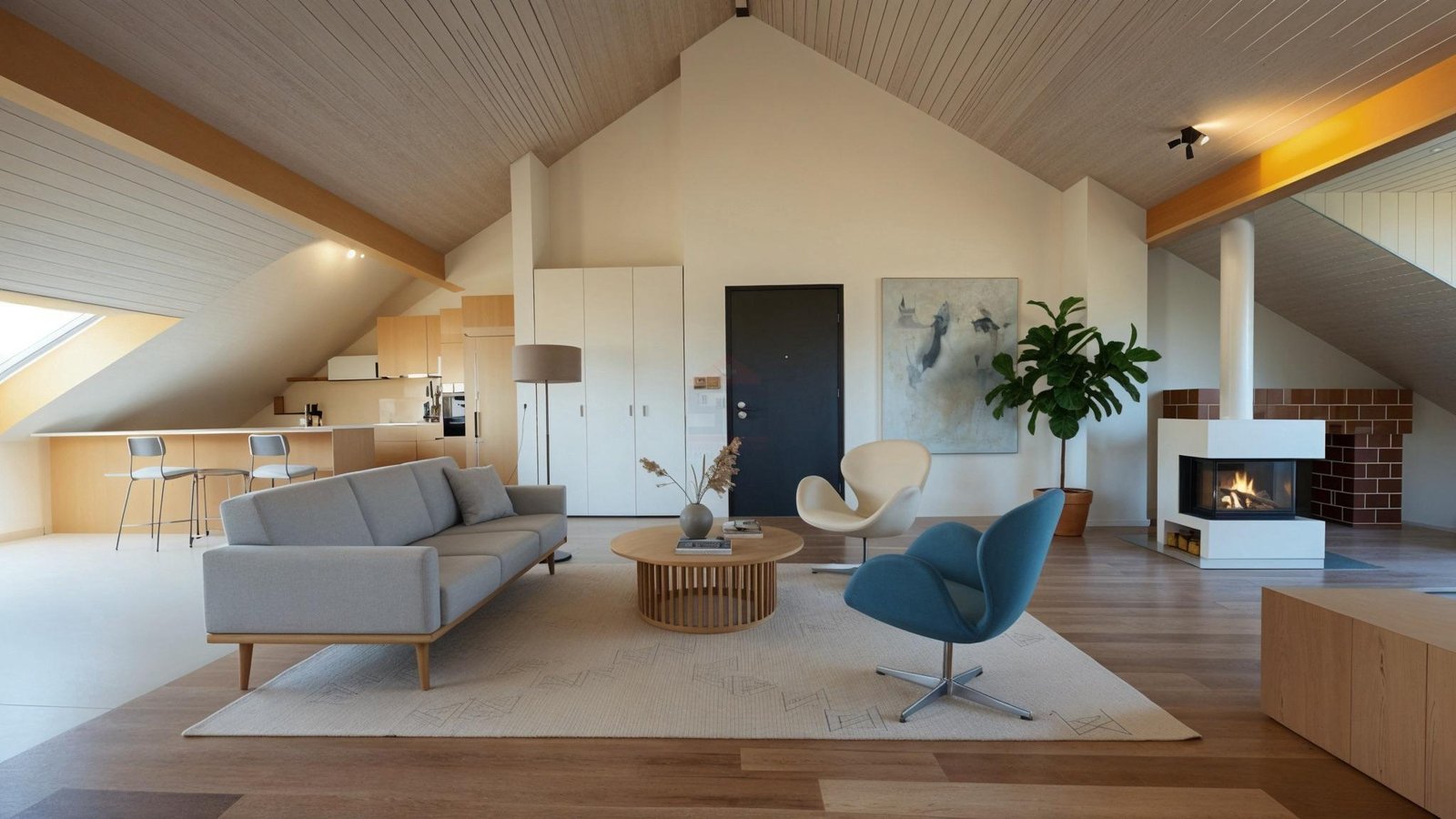 Superbe attique contemporain THPE 5 pièces – Vue dégagée et calme absolu