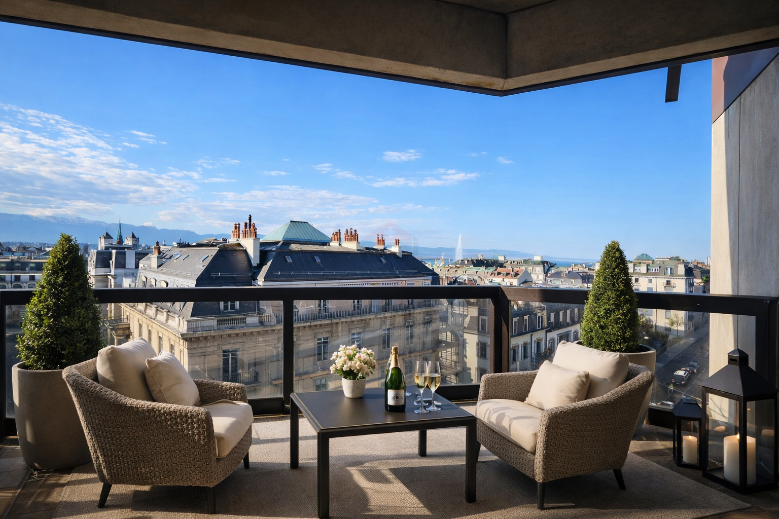 Appartement d’exception à Champel avec vue panoramique sur Genève